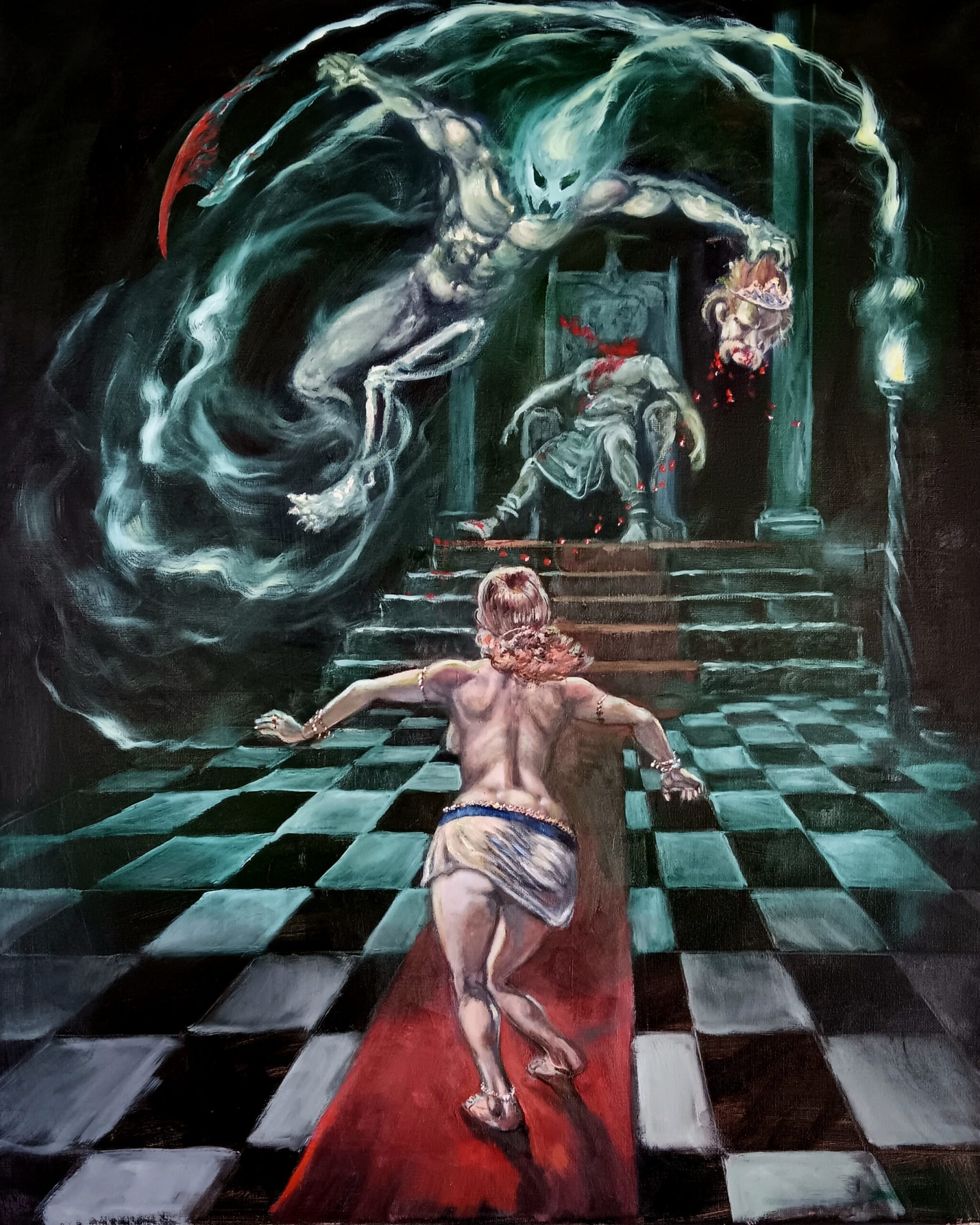 A Terror in the Throne Room original art